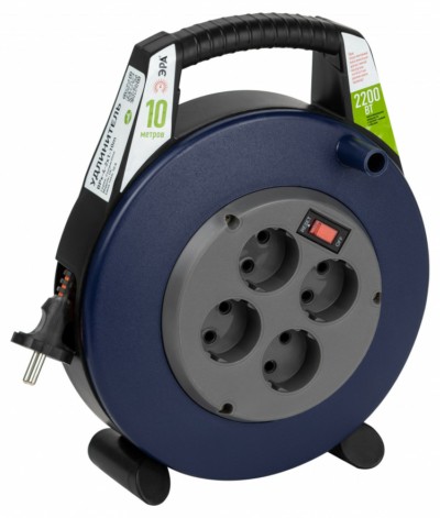 Удлинитель силовой ЭРА BPx-4-2×1-10m в закрытом корпусе б/з с выкл. 4-м 10м ПВС 2×1мм2 10А