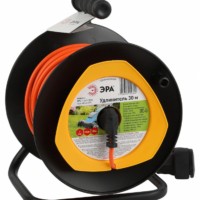 Удлинитель силовой ЭРА RPx-1-2×1-30m на пластиковой катушке б/з 1-м 30м ПВС 2×1мм2