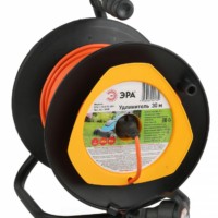 Удлинитель силовой ЭРА RPx-1-2×0.75-30m на пластиковой катушке б/з 1-м 30м ПВС 2х0.75мм2