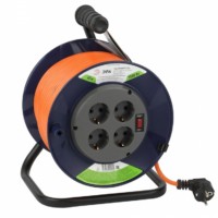 Удлинитель силовой ЭРА RPx-4es-3×1.5-40m на пластиковой катушке с/з 4-м 40м ПВС 3х1.5мм2