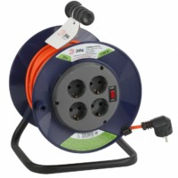 Удлинитель силовой ЭРА RPx-4es-3х1.0-20m на пластиковой катушке с/з 4-м 20м ПВС 3х1мм2