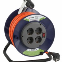 Удлинитель силовой ЭРА RPx-4es-3х1.0-40m на пластиковой катушке с/з 4-м 40м ПВС 3х1мм2