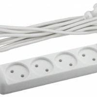 Удлинитель сетевой ЭРА U-4-5m-2×1 б/з 4-м 5м ПВС 2×1мм2 10А