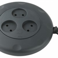 Удлинитель сетевой ЭРА UR-3-3m-B рулетка б/з 3-м 3м 2×0,75мм2 10А черная