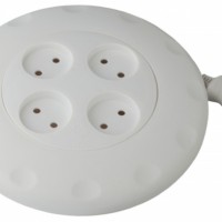 Удлинитель сетевой ЭРА UR-4-7m-W рулетка б/з 4-м 7м 2×0,75мм2 10А белая