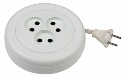 Удлинитель сетевой ЭРА UR-3-5m рулетка б/з 3-м 5м ШВВП 2×0,75мм2 6А