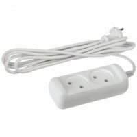 Удлинитель сетевой ЭРА UX-2-1,5m б/з 2-м 1.5м ПВС 2×0,75мм2 6А белый