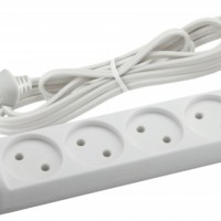 Удлинитель сетевой ЭРА UX-4-3m б/з 4-м 3м ШВВП 2×0,75мм2 6А