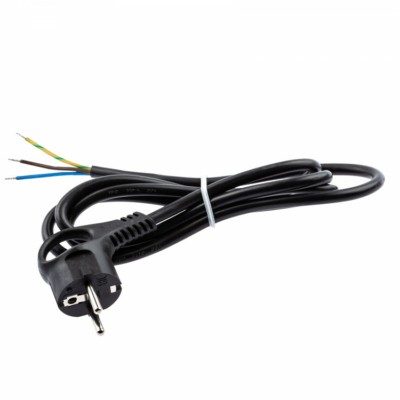 Шнур сетевой с вилкой ЭРА U-3×1-5m-B с заземлением 5м ПВС 3×1мм2 черный