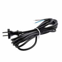 Шнур сетевой с вилкой ЭРА UX-2×0,75-3m-B 3м ПВС 2×0,75мм2 черный