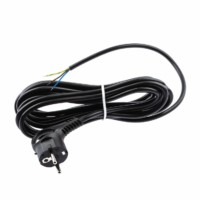 Шнур сетевой с вилкой ЭРА UX-3×0,75-2m-B с заземлением 2м ПВС 3×0,75мм2 черный