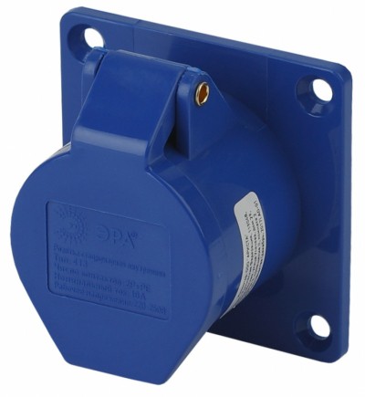 ЭРА Розетка стационарная внутренняя 413 2Р+РЕ 16А 220В IP44