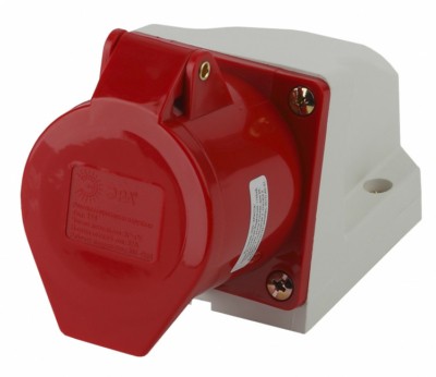 ЭРА Розетка стационарная наружная 124 3Р+РЕ 32А 380В IP44