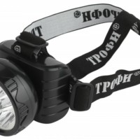 Фонарь светодиодный налобный Трофи TG9 аккумуляторный мощный яркий 2 режима черный