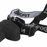 Фонарь светодиодный налобный Трофи Налобные GB-301 на батарейках мощный яркий 2 режима черный с регулируемым фокусом