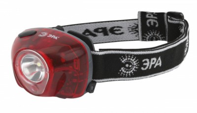 Фонарь светодиодный налобный G3W на батарейках яркий 3 режима красный с адаптивным углом наклона