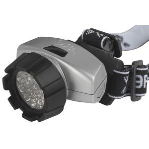 Фонарь светодиодный налобный G23 на батарейках яркий 4 режима серебристый с адаптивным углом наклона