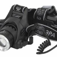 Фонарь светодиодный налобный GA-805 аккумуляторный яркий мощный 3 режима черный