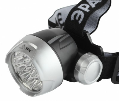 Фонарь светодиодный налобный GB-705 на батарейках мощный яркий 4 режима серебристый