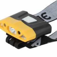 Фонарь светодиодный налобный Рабочие GA-804 аккумуляторный яркий 4 режима желто-черный