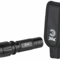 Фонарь светодиодный HT1W ручной на батарейках алюминиевый с чехлом