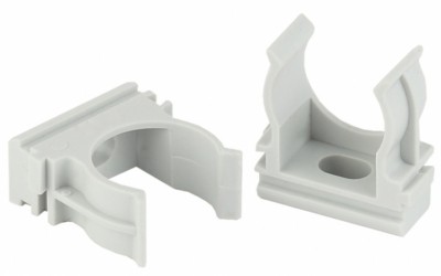 Крепеж-клипса (cерый) для трубы d 32мм (5шт)