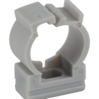 Крепеж-клипса (серый) для трубы d 20мм с фиксатором