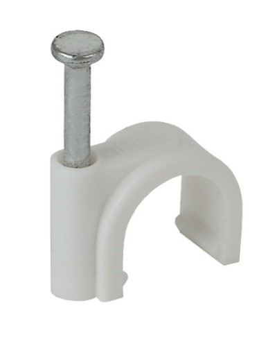 Скоба 14мм круглая пластиковая 50 шт/уп Эра