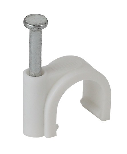 Скоба 14мм круглая пластиковая 50 шт/уп Эра