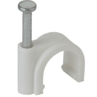 Скоба 22мм круглая пластиковая 50 шт/уп Эра