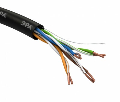 Кабель витая пара U/UTP 4x2x24 AWG Cat5e CU PE OUTDOOR 305м
