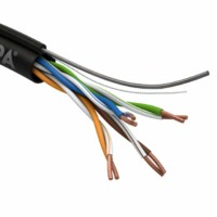 Кабель витая пара U/UTP Cat5e 4x2x24 AWG CU PE + ТРОС OUTDOOR 305 м