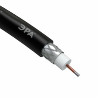 ЭРА Кабель коаксиальный RG-6U, 75 Ом, CCS/(оплётка Al 64%), PE, цвет чёрный, бухта 100 м, SIMPLE