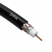 ЭРА Кабель коаксиальный RG-6U, 75 Ом, Cu/(оплётка Cu 64%), PE, цвет чёрный, бухта 100 м