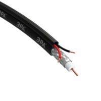 Кабель для аналогового видеонаблюдения ККСП-2×0,5 мм бухта 200 метров, чёрный