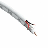 Кабель для аналогового видеонаблюдения ККСВ-2×0,5 мм бухта 200 метров, белый