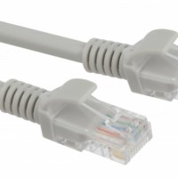 Кабель витая пара U/UTP неэкранированный 2 м категория 5e серый Cu