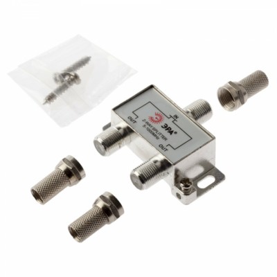 Делитель ТВ ЭРА D-F-04 2 ответвления под F разъём в комплекте 3 F разъёма 5-1000 МГц