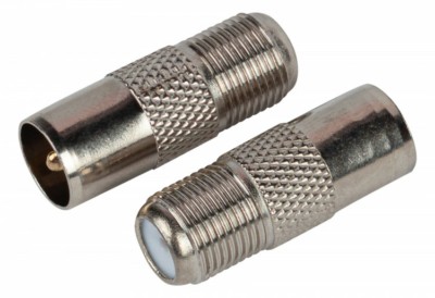 Переходник ЭРА Simple RS-A01 гнездо F-штекер ТВ