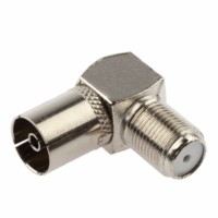 Переходник ЭРА Simple RS-A03-1 гнездо F-гнездо ТВ угловой