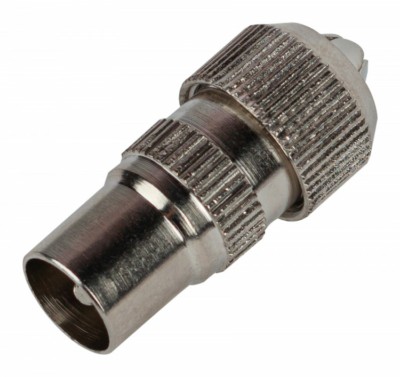 Разъём антенный штекер ТВ без пайки металл тип «Орех»