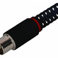 Разъём антенный штекер ТВ без пайки цвет чёрный