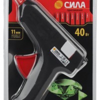 SGG40-01 СИЛА Клеевой термопистолет 40Bт под стержень 11мм (в комл. 11мм х 7cм 2 шт.)