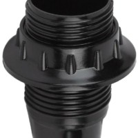 Патрон E14 с кольцом бакелитовый чёрный (х50) (50/200/5600) Эра Б0044080