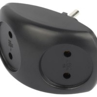 Разветвитель сетевой 2 гнезда б/з 10А черн. Эра Б0059720