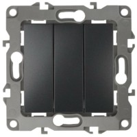 Выключатель 3кл. СП 12 12-1107-05 10А IP20 250В 10AX механизм антрацит Эра Б0014673