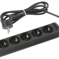 Удлинитель сетевой UX-5e-1.5m-B с/з 5-м 1.5м ПВС 3х0.75кв.мм 10А черн. Эра Б0057724