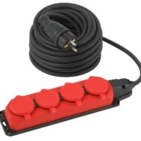 Удлинитель силовой UK-4e-3×1.5-20m-IP44(KG) с/з 4-м каучук 20м КГ 3х1.5кв.мм IP44 Эра Б0057587