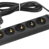 Удлинитель сетевой UX-5e-3m-B с/з 5-м 3м ПВС 3х0.75мм2 10А черн. Эра Б0057725