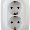 Розетка 2-м СП 12 12-2106-01 16А IP20 16AX 250В 2х2P+E Schuko бел. Эра Б0031228